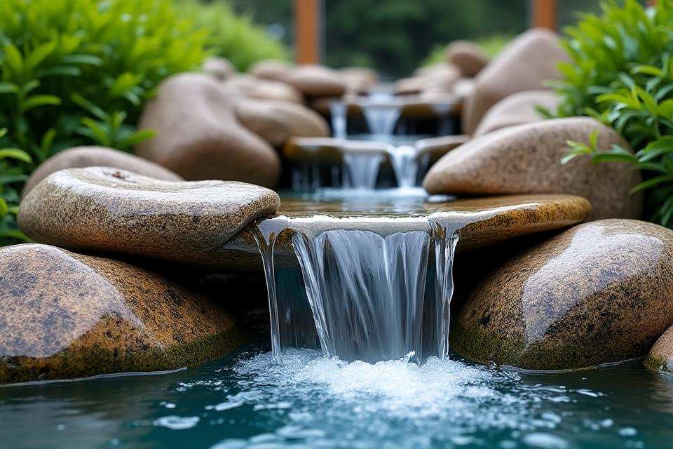 Cascade décorative en pierre naturelle