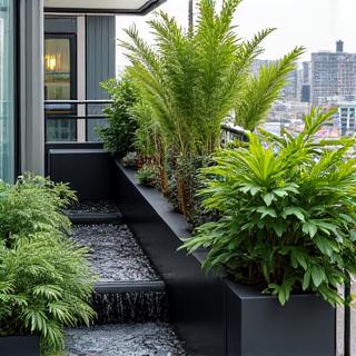 Micro cascade pour balcon urbain